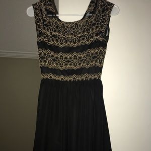 black and gold dress